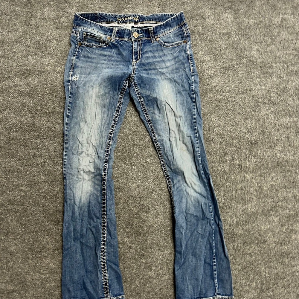 Maurices Jeans Womens Size 9/10R Blue Bootcut Low Rise Stretch Casual Denim